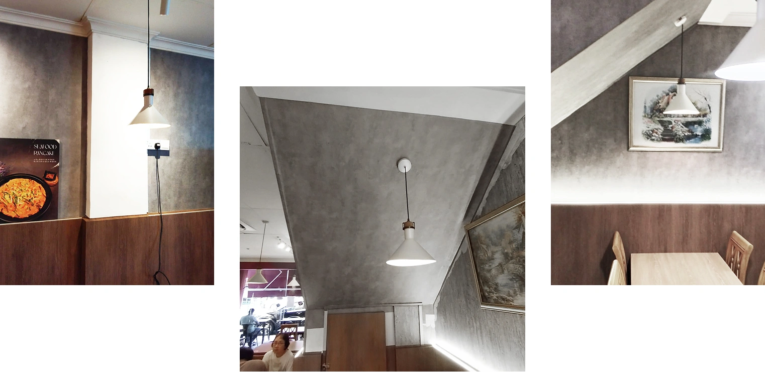 Korean Resto Wall & Ceiling Look Perfect